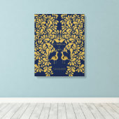 ピーコ素晴らしック結婚ギャツビーのゲストブック金ゴールド キャンバスプリント (インサイチュ (ウッドフロア))