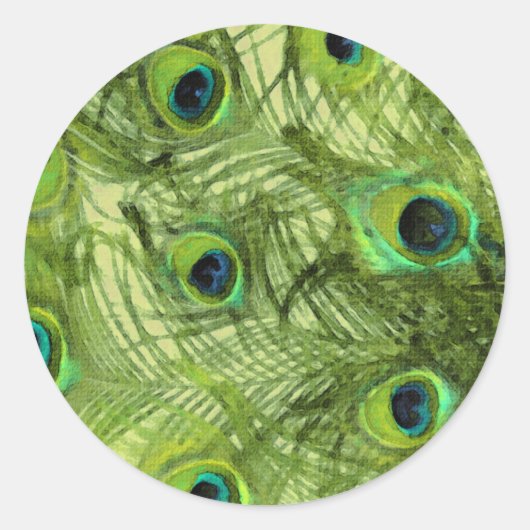 ピーコ誇りを持ったックグリーンブルーとして ラウンドシール (正面)