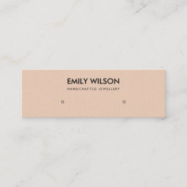 ピーシンプルチピンククラフトスタッドイヤリング表示ロゴ スキニー名刺
