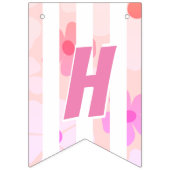 ピーシーハッピーバースデーバブルガムピンク桃の花 バンティングフラッグ (第2の旗)