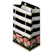 ピーシーバラオンブラック，ホワイト，金ゴールド抱き枕 スモールペーパーバッグ (正面アングル)