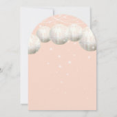 ピーシーバラピンクスターライト結婚ズ紙ランタン 招待状 (裏面)