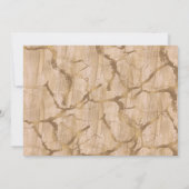 ピーシーバラ金ゴールドピンクブルゴーニュバラブライダルシャワー 招待状 (裏面)