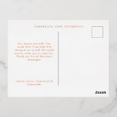 ピーシーフローラ誕生発表箔はがき 箔招待状ポストカード (裏面)