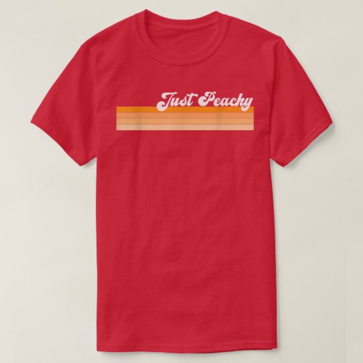 ピーシー夏70sグルジア桃の果実ヒッピー豆 tシャツ (デザイン正面)