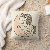 ピーシー赤面ピンクシチュアルムーン&スターズユニコーン クッション (ブランケット)