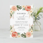 ピーシー開花ボタニカルアーチ結婚ーズ 招待状 (スタンド正面)