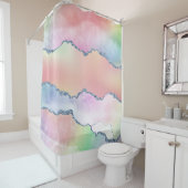 ピーシー・アゲート |かわいらしソフトパステル水の色グラデーション シャワーカーテン (インサイチュ)
