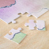 ピーシー・アゲート |かわいらしソフトパステル水の色グラデーション ジグソーパズル (側面)