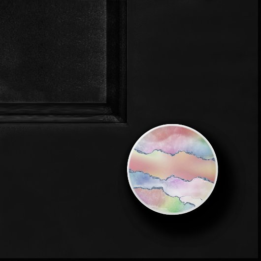 ピーシー・アゲート |かわいらしソフトパステル水の色グラデーション セラミックノブ