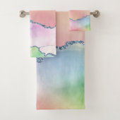 ピーシー・アゲート |かわいらしソフトパステル水の色グラデーション バスタオルセット (インサイチュ)