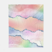 ピーシー・アゲート |かわいらしソフトパステル水の色グラデーション フリースブランケット (正面)