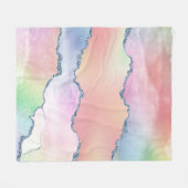 ピーシー・アゲート |かわいらしソフトパステル水の色グラデーション フリースブランケット (正面(横))