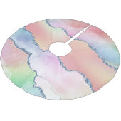 ピーシー・アゲート |かわいらしソフトパステル水の色グラデーション ブラッシュドポリエステルツリースカート (アングル)