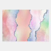 ピーシー・アゲート |かわいらしソフトパステル水の色グラデーション ラッピングペーパーシート (正面)