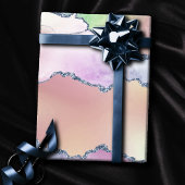 ピーシー・アゲート |かわいらしソフトパステル水の色グラデーション ラッピングペーパー