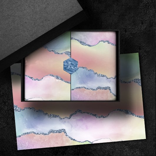 ピーシー・アゲート |かわいらしソフトパステル水の色グラデーション 薄葉紙