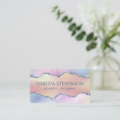 ピーシー・アゲート |ソフトかわいらしパステルグラデーションブランディング 名刺 (スタンド正面)
