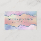 ピーシー・アゲート |ソフトかわいらしパステルグラデーションブランディング 名刺 (正面)