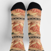 ピーシー・ベージュバラ女性用クルーソックス ソックス (上部)