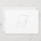 ピージーあじさい花モノグラムの注空白の意 カード (裏面)