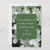 ピージーアジサイ白い花フラ空白のット カード (裏面)