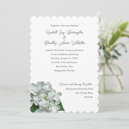 ピージーホワイト結婚の式招待状 招待状 (スタンド正面)