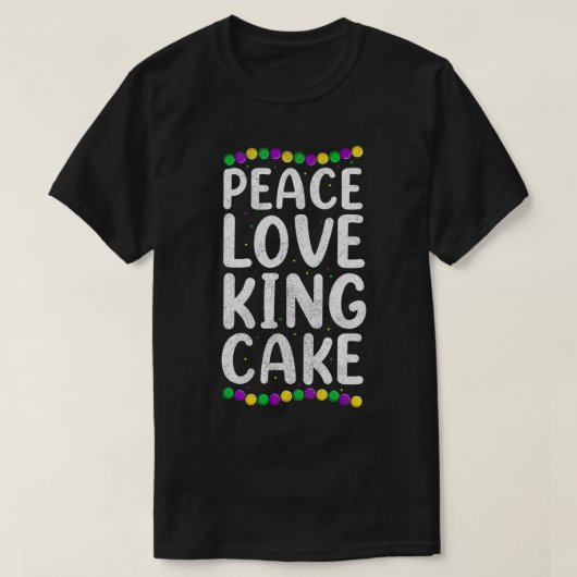 ピースおもしろいラブキングケーキパーティーアパレルヴィンテージ Tシャツ (デザイン正面)