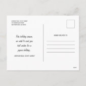 ピースとラブ シンプル モダン カスタム フォト シーズンポストカード (裏面)