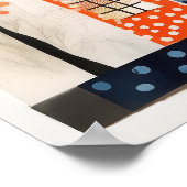 ピースと質感のコラージュで作られた家 ポスター (角)