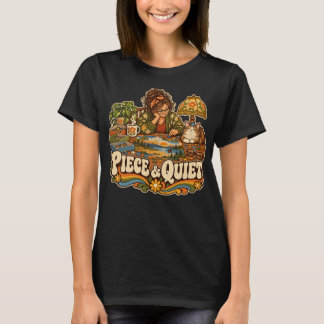 ピースと静寂 おもしろジグソーパズル好きTシャツ Tシャツ