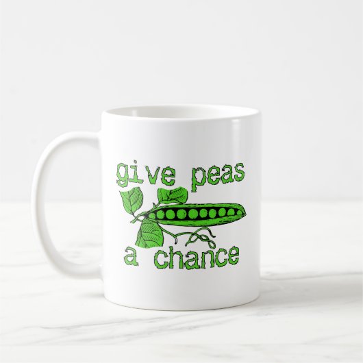 ピースにチャンスをやる Funny Peace マグカップ 冗談 (左)