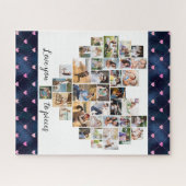 ピースに愛するハート形36フォトコラージュJ ジグソーパズル (横)