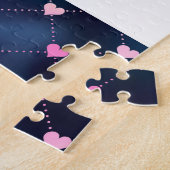 ピースに愛するハート形36フォトコラージュJ ジグソーパズル (側面)