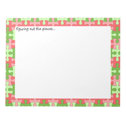 ピースのパズルメモ帳 ノートパッド (正面)