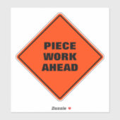 ピースの前にダイヤモンドの警告の道路標識 シール (シート)