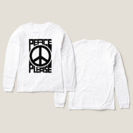 ピースをお願いします ブラックレタリング トライブレンドTシャツ