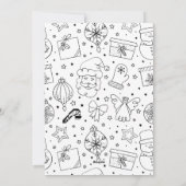 ピースアウトおもしろいカップル写真クリスマス シーズンカード (裏面)