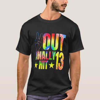 ピースアウトついに13歳13誕生日Paにヒット Tシャツ