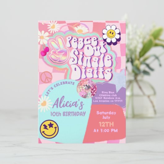 ピースアウトの独身の数字 招待状 (スタンド正面)