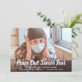 ピースアウトの3年生写真の卒業 案内状 (スタンド正面)