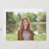 ピースアウトの3年生写真の卒業 案内状 (裏面)