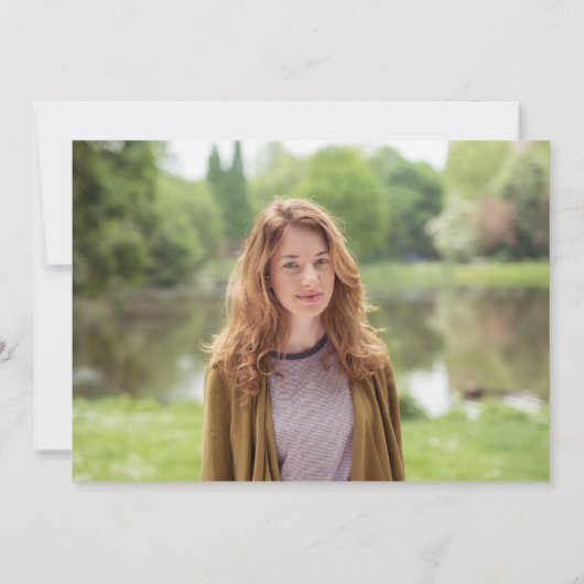 ピースアウトの3年生写真の卒業 案内状 (裏面)