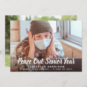 ピースアウトの3年生写真の卒業 案内状 (正面/裏面)