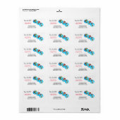 ピースアウトウォーターカラークリスマスホリデービッグブルー ラベル (フルシート)