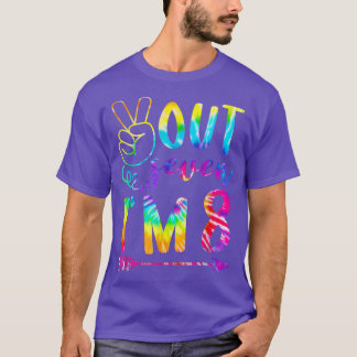 ピースアウトセブンIm 8絞り染め8ハッピーバースデーBo Tシャツ