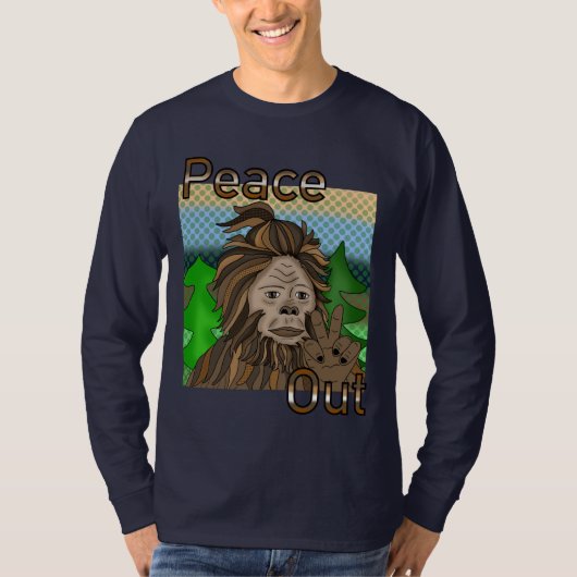 ピースアウトビグフットサスカッチ Tシャツ (正面)