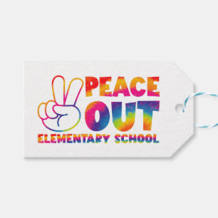 ピースアウト小学校タイ染め最後の日 ギフトタグ