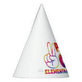 ピースアウト小学校最終日絞り染め パーティーハット (左)