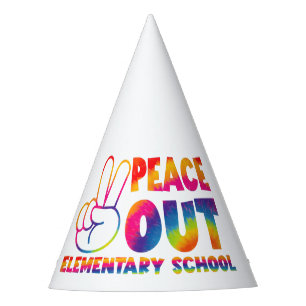 ピースアウト小学校 最終日 タイ・ダイ パーティーハット